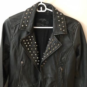 All Saints Studded Leather Moto Jacket